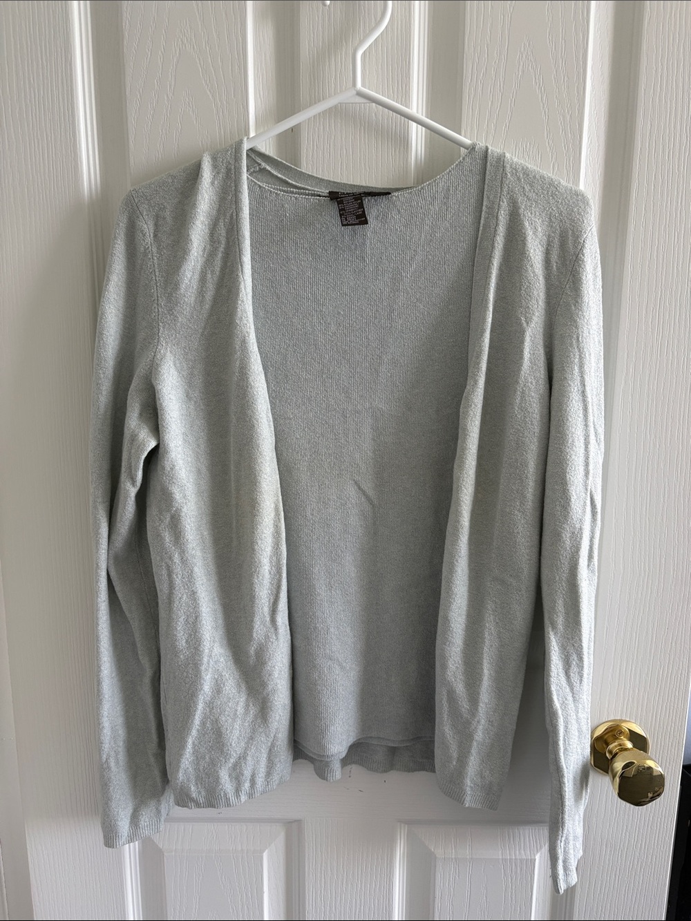 Light Blue Cashmere Wool Blend 2 Piece Women’s Tank and Cardigan